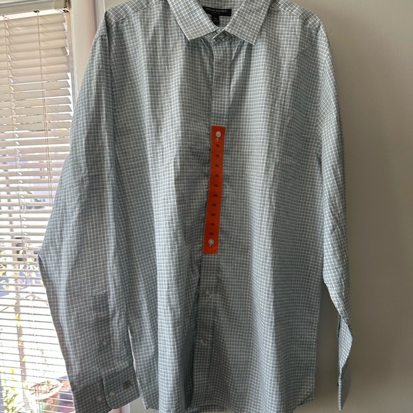 New Banana Republic Men's Blue Checkered Shirt size XXL - Picture 1 of 7